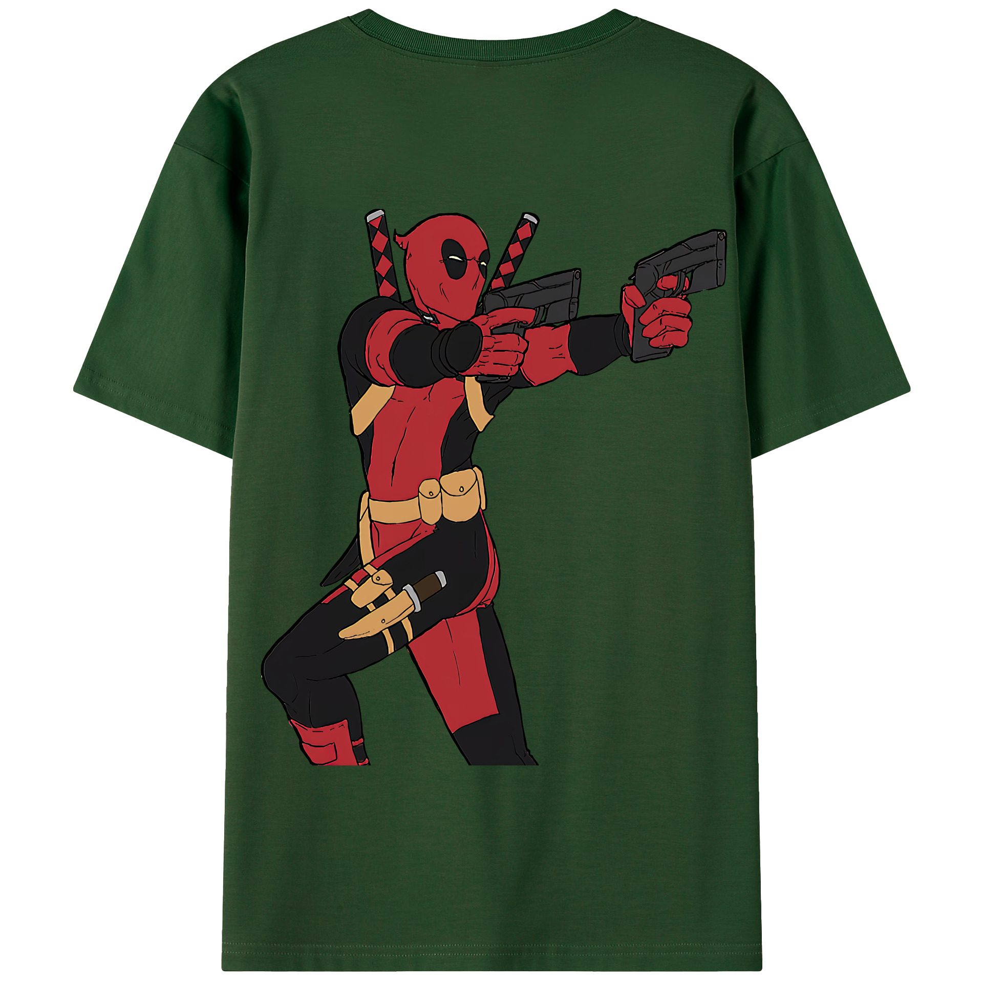 （画像用） Deadpool デッドプール 綿100％半袖Tシャツ（背面プリント）